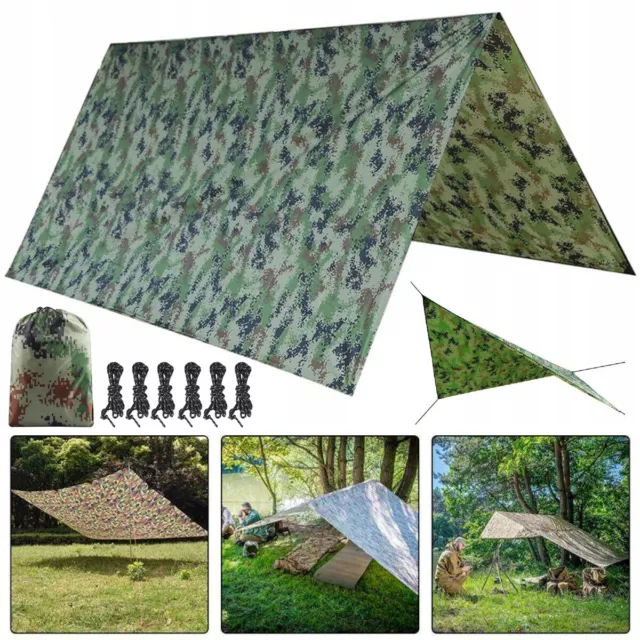 Tarp Zeltplane Wasserdicht Camping Tarp UV Schutz Camping Plane für Hängematte