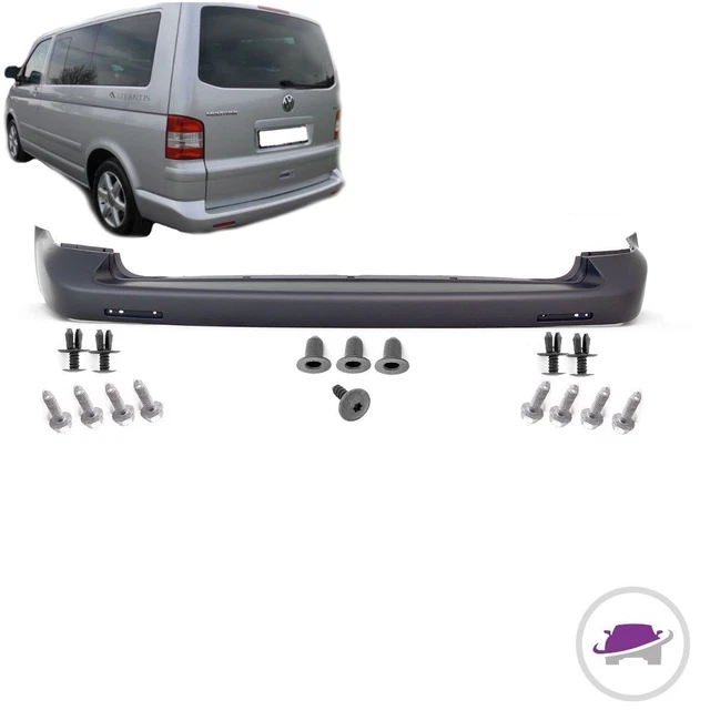 FÜR VW T5 Transporter Multivan Stoßstange hinten grundiert ohne PDC ...