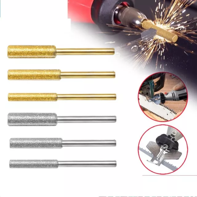 5pcs Diamond Coated Chainsaw File Chainsaw Sharpener Stone  Saw Sharpening