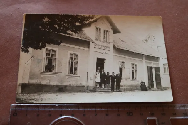 tolles altes Foto Gebäude Restauration Allee Inh. Julius Thiele  Ort ?? 1910/30