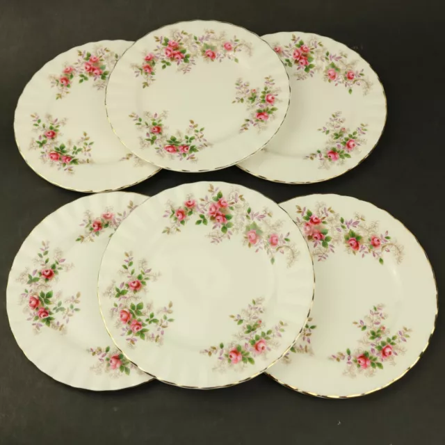 Royal Albert Lavender Roses 6 Tea Side Plates First Quality 16cm /6¼" Vintage