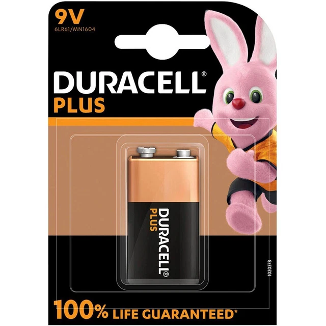 Duracell Batterie E-Block 9V Alcalin Plus Extra Life MN1604 6LR61 Blister