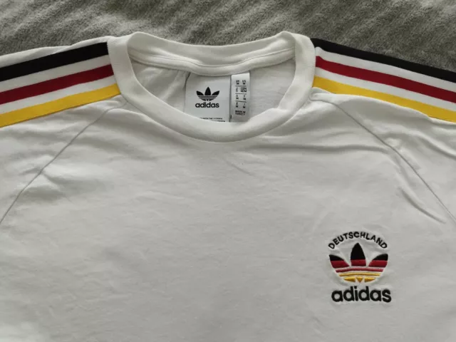 original Adidas Original T-Shirt im Retro Style Weiss Gr. M - TOP !!!