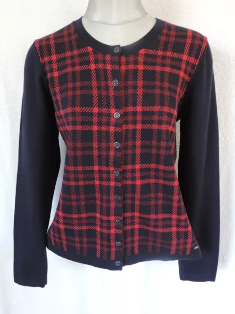 Tommy Hilfiger Women's Marilyn Sparkle Plaid Cardigan Size: M