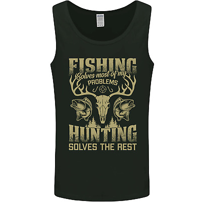 Fishing & Hunting Fisherman Hunter Funny Mens Vest Tank Top