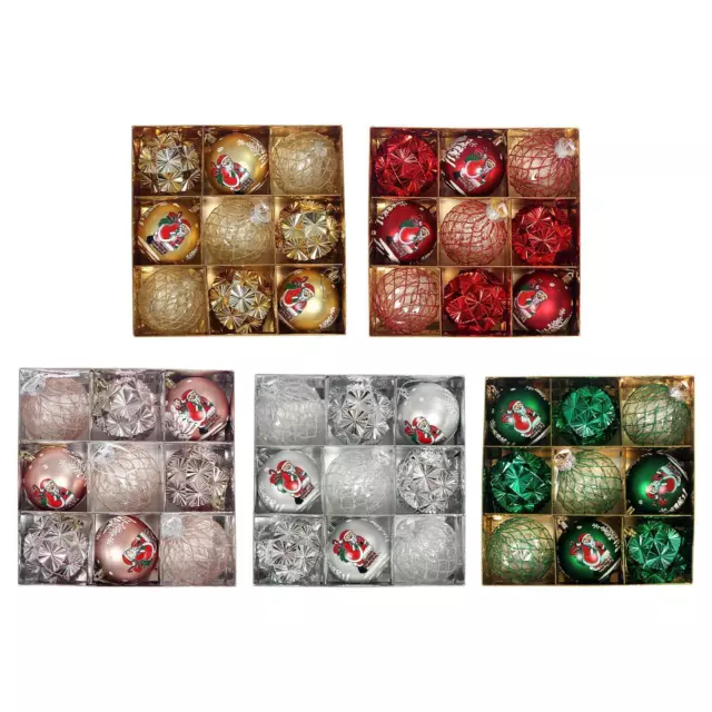 9 x Christmas Decorations Christmas Baubles Crafts Ornaments Decorative