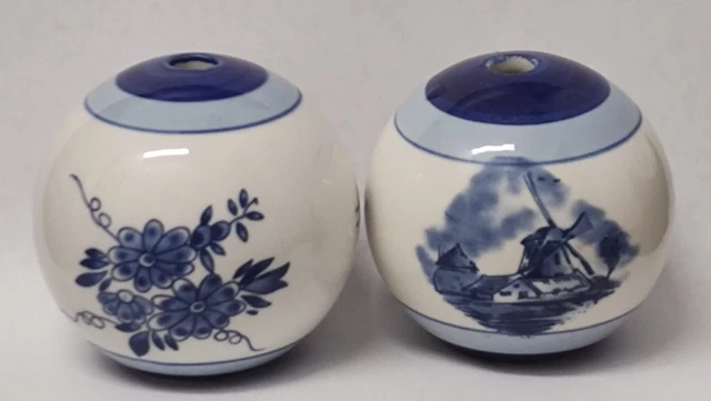 Delftware Handwork Designed by Elesva in Holland Vase and Delftware Blue Vase