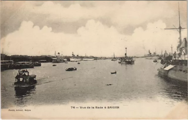 CPA AK VIETNAM SAIGON Vue de la Rade INDOCHINA (1221481)