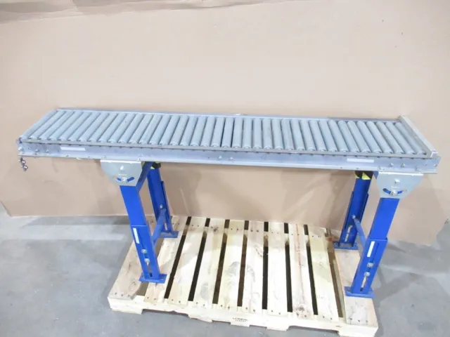 Aluminum Roller Conveyor X 59 IN (L) X 10.5 IN (W) AJUSTABLE LEGS