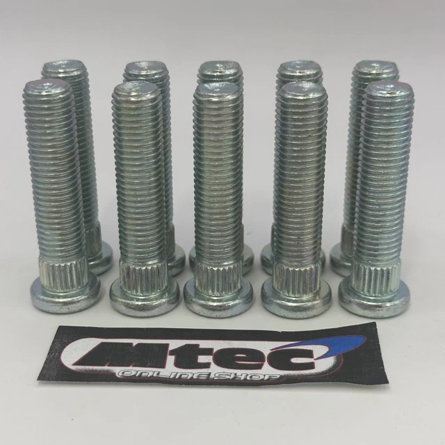 BIMECC 10-Pack Long Conversion Wheel Studs – M12 X 1.5, 90mm Length, Made In Italy