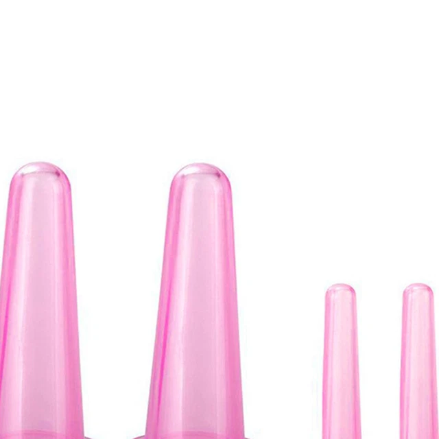 4Pcs Beauty Health Anti Cellulite Suction Cans for Body Neck Face (Pink) 7