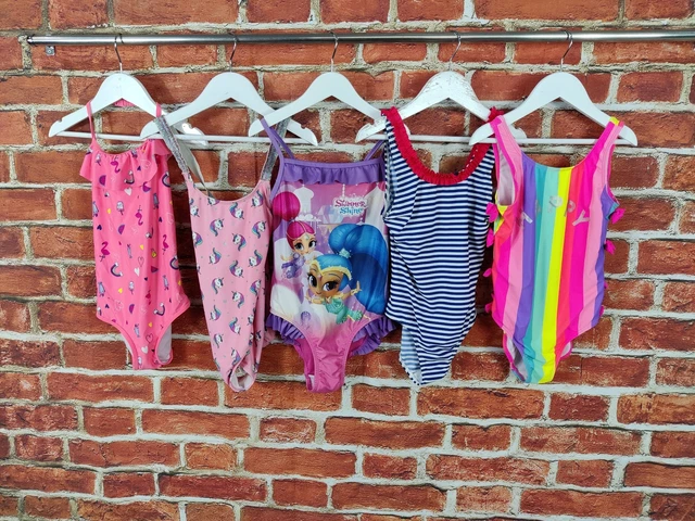 Pacchetto Costume Da Bagno Ragazze Età 7-8 Anni George John Lewis Ecc Costume Unico Pezzo 128Cm