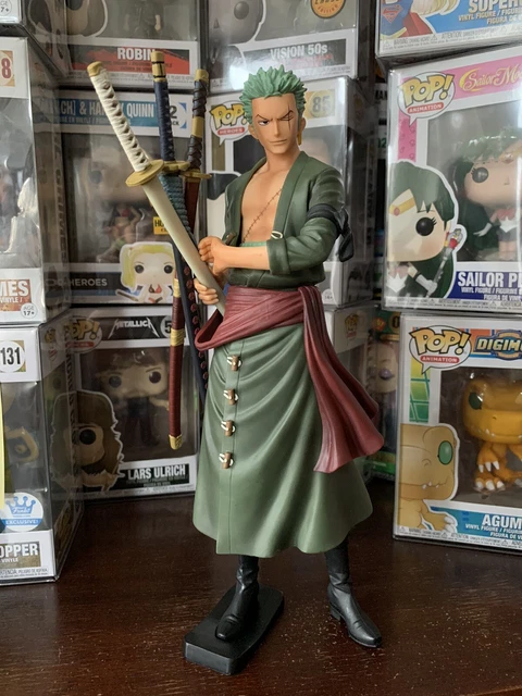 Action Figure One Piece Roronoa Zoro 10cm Statua Da Collezione Anime