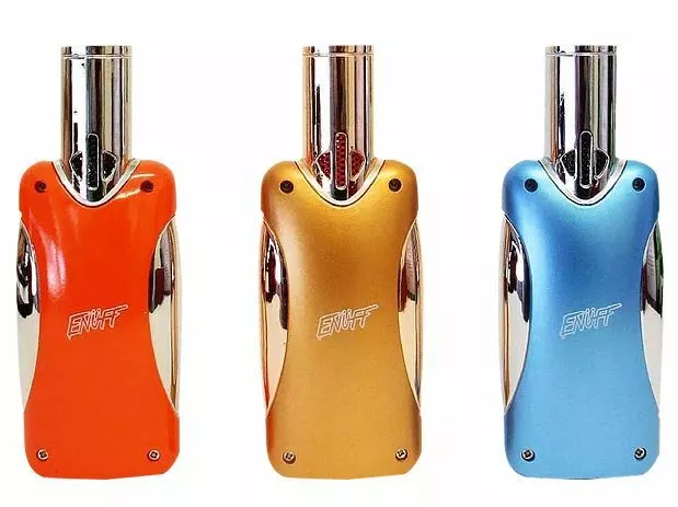 Enuff Premium Quadruple Jet Flame Blow Torch Lighter Metallic Adjustable In Box