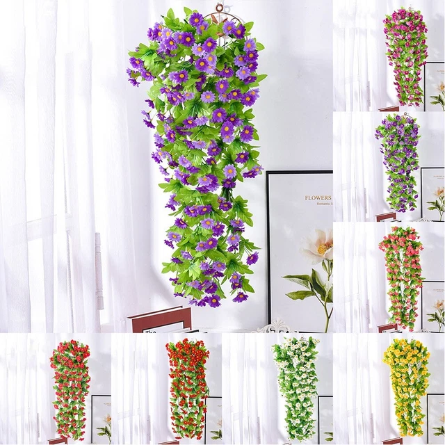 Pianta Di Vite Rampicante Artificiale Best Artificial – Tralcio Da 80 Cm Con Foglie E Fiori Rosa – Per Decorazioni - 2