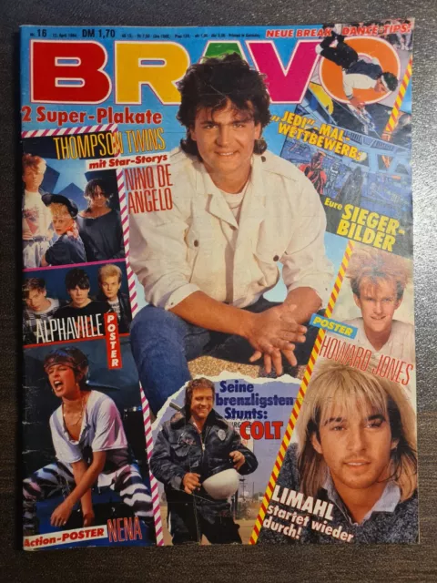 BRAVO 16/1984 Heft Komplett - Nena, Alphaville, Nino de Angelo, Whitesnake- Top!