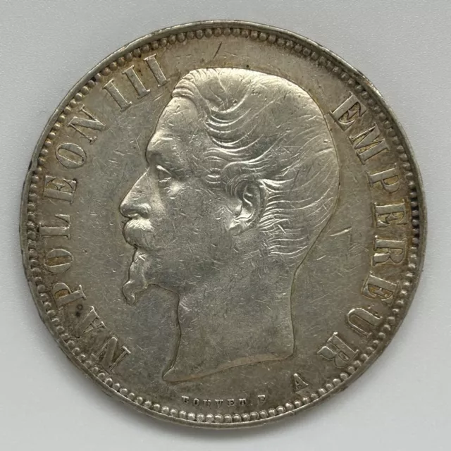 5 Francs Napoléon III 1856 A Paris - Tête Nue - Argent