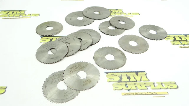 Lot Of 14 Assorted Hss Slitting & Slotting Saws 2-1/4" & 2-3/4" X .020" To .102"