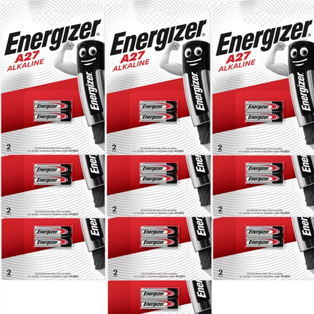 20 x Energizer 27A A27 MN27 12v Batteries E27A EL812 L828