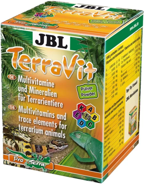 TerraVit 100g Vitamine und Spurenelemente für Terrarientiere Reptilien - Pulver