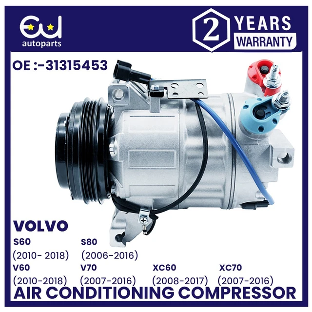 AIR CON AC Compressor Pump For Volvo S60 Ii V60 V70 Xc60 Xc70 2.0 2.5