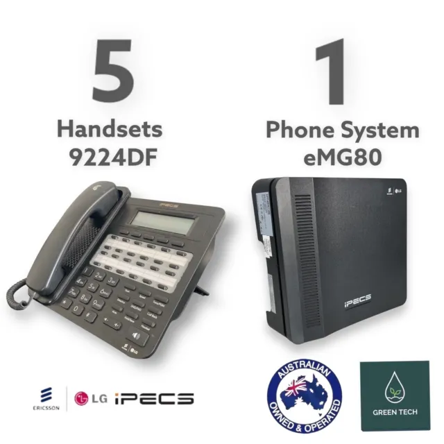 iPECS LG Ericsson eMG80 PABX Telephone System + 5x LDP-9224DF Phones ~ Brisbane