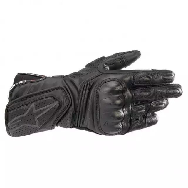 Alpinestars Ladies Women's SP-8 V3 Leather Motorcycle Gloves (Black/Black)