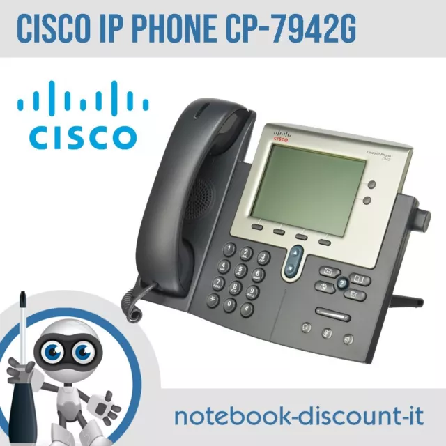 Cisco IP Phone 7942 Series CP-7942G Voip PoE Phone RESETTATO