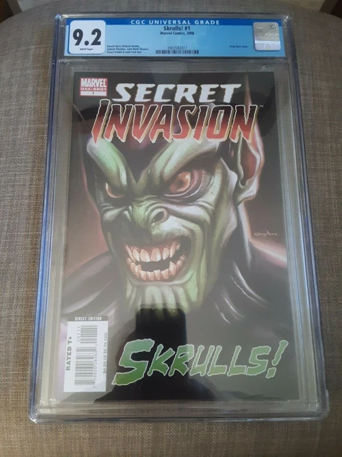 Secret Invasion Skrulls #1 Cgc 9.2*Only 9 Cgc This Grade Or Higher*Great Cover!