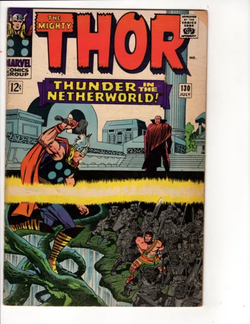 THE MIGHTY THOR #130- 1966 Marvel (THIS BOOK HAS MINOR RESTORATION