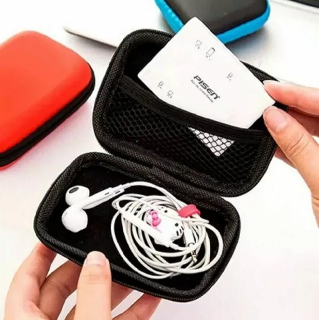 Mini Portable Earphone Data USB Cable Travel Case Organizer Pouch Storage Bag