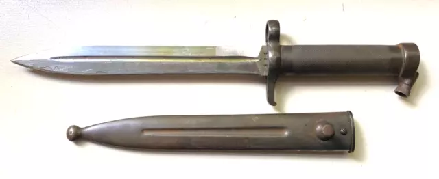 WWII Swedish M1896 Mauser Bayonet Fighting Knife & Scabbard