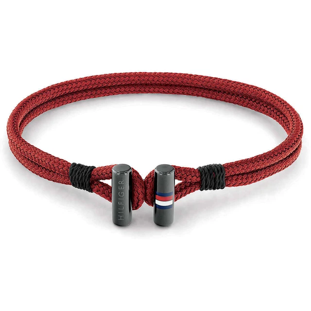 Bracelet Homme TOMMY HILFIGER NYLON SS 2790335 de Tissu Rouge