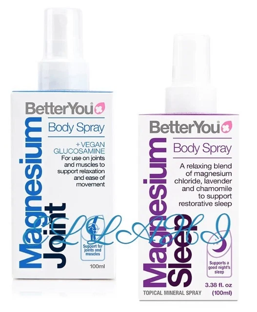 BETTERYOU MAGNESIUM JOINT Body Spray & Magnesium Sleep Spray (Pack of 2