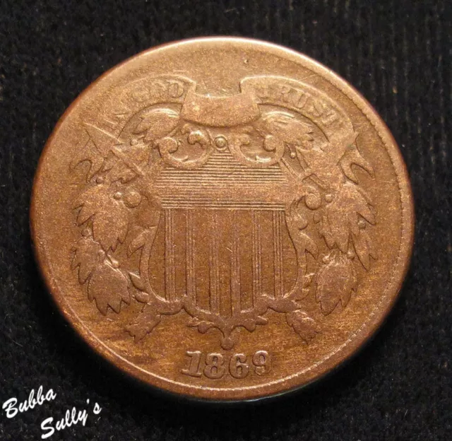 1869 Two Cent Piece FINE