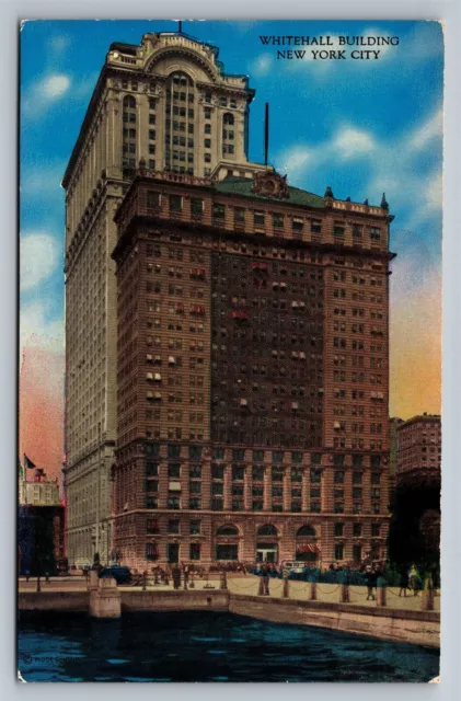 New York City NY Whitehall Building Manhattan Old Vtg Postcard View Unused