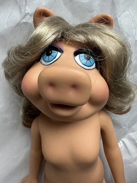 TONNER 16" Vinyl MUPPETS MISS PIGGY NUDE FASHION DOLL with BLONDE WIG - RARE