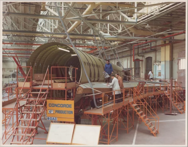 Concorde Construction Boac 6Th Production Original Manufacturers Photo 1970'S