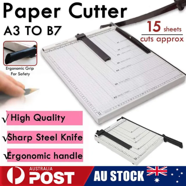 Premium Metal Paper Cutter A3 A4 B7 Photo Guillotine Page Trimmer 15Sheets Knife