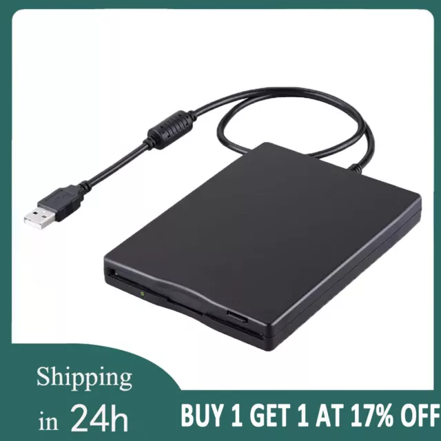 3.5 Inch USB 2.0 Portable External Floppy Disk Drive 1.44Mb Reader PC Laptop FDD