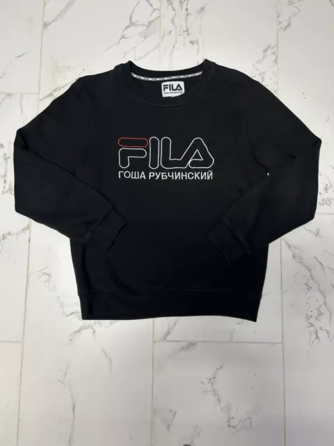 Fila X Gosha Rubchinskiy Crewneck Sweatshirt Black Red Size Small