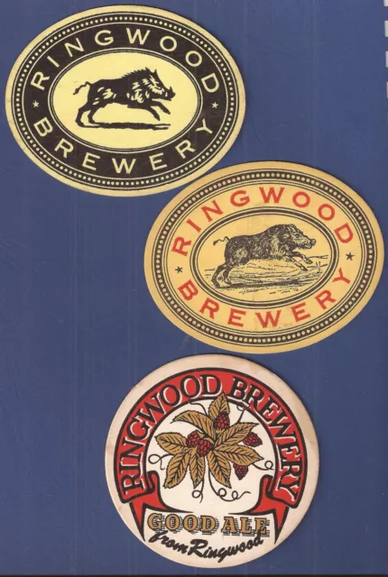 Three (3) Ringwood Brewery (1978-2007) Beer Mats : 1990s