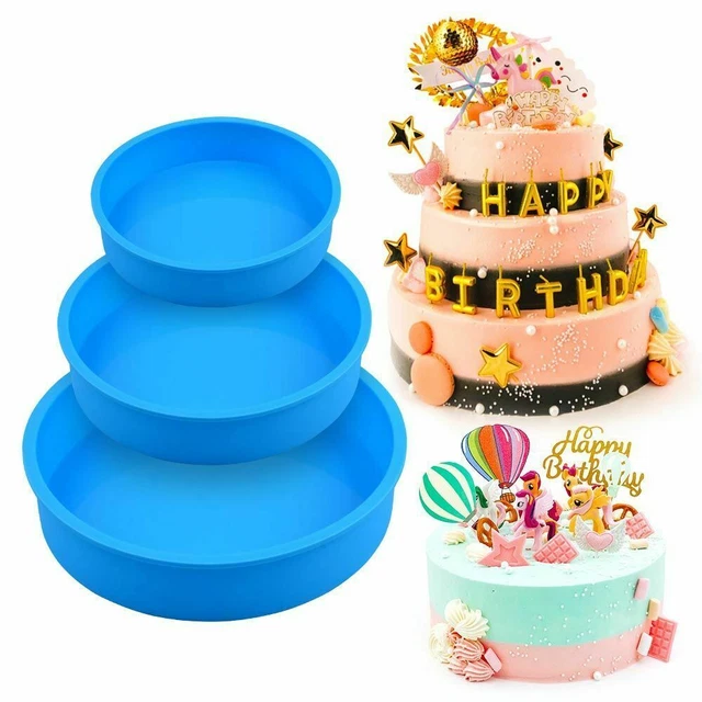 Moule à gâteau en silicone rond Formes de cuisson Moule à pâtisserie pour...