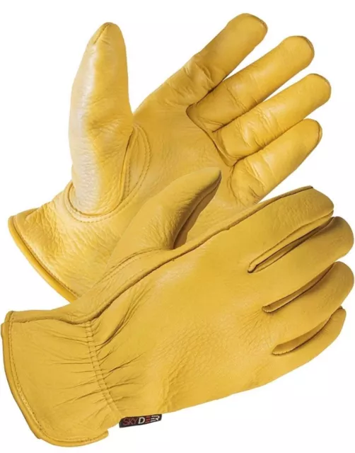 Full Premium Genuine Deerskin Leather Hi-Performance Utility Driver, work Gloves