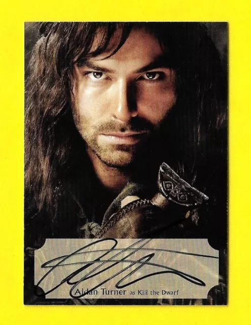 2015 le Hobbit Désolation De Smaug Affiche Autographe Aidan Turner As Kili At-P