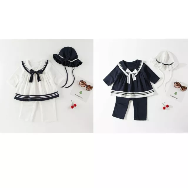 Baby Girls Sailor Romper Outfits Infant Birthday Party Newborn Clothes Jumpsuit