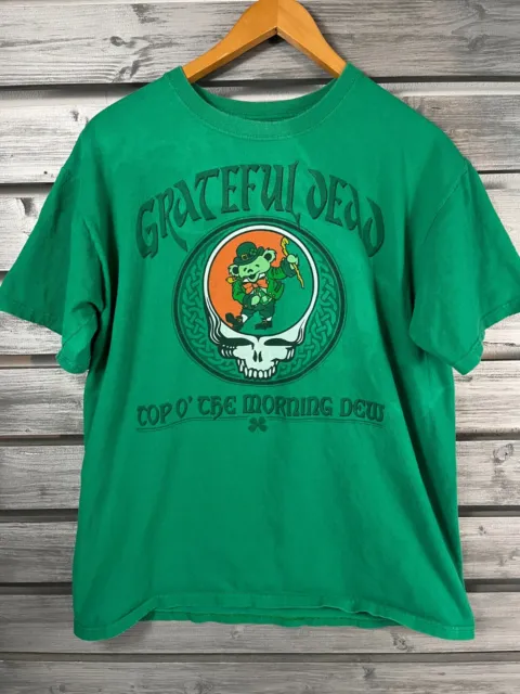 Vtg Retro Grateful Dead T Shirt Mens L Top O The Morning Dew Irish leprechaun