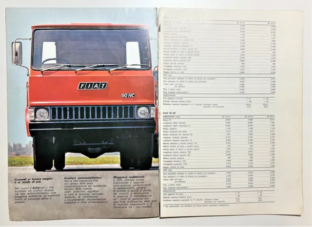 Brochure Camion - FIAT 80 NC e 90 NC - 1973 ca. 2