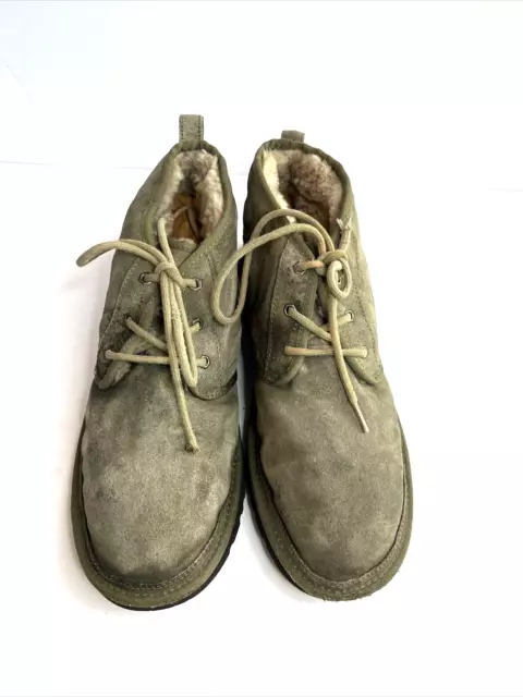 UGG NEUMEL OLIVE Green Suede Shearling Lined Ankle Boots Men Size 13 S ...