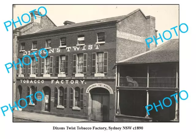 Old Large Photo Dixons Twist Tobacco Factory Sydney Nsw 1890